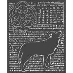 Stamperia Stencil 20 by 25 cm - Wolf, Arctic Antarctic