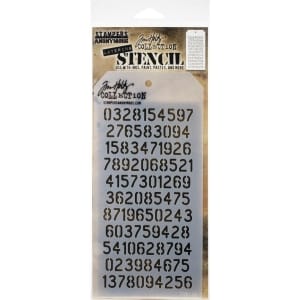 Tim Holtz Layering Stencil - Digits -Layered