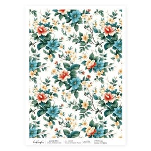 CrafTangles Decoupage Napkin / Tissue / Collage Paper - Floral Pattern 2