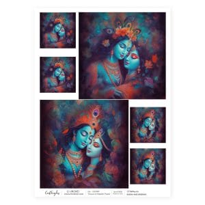 CrafTangles Decoupage Napkin / Tissue / Collage Paper - Radha and Krishna
