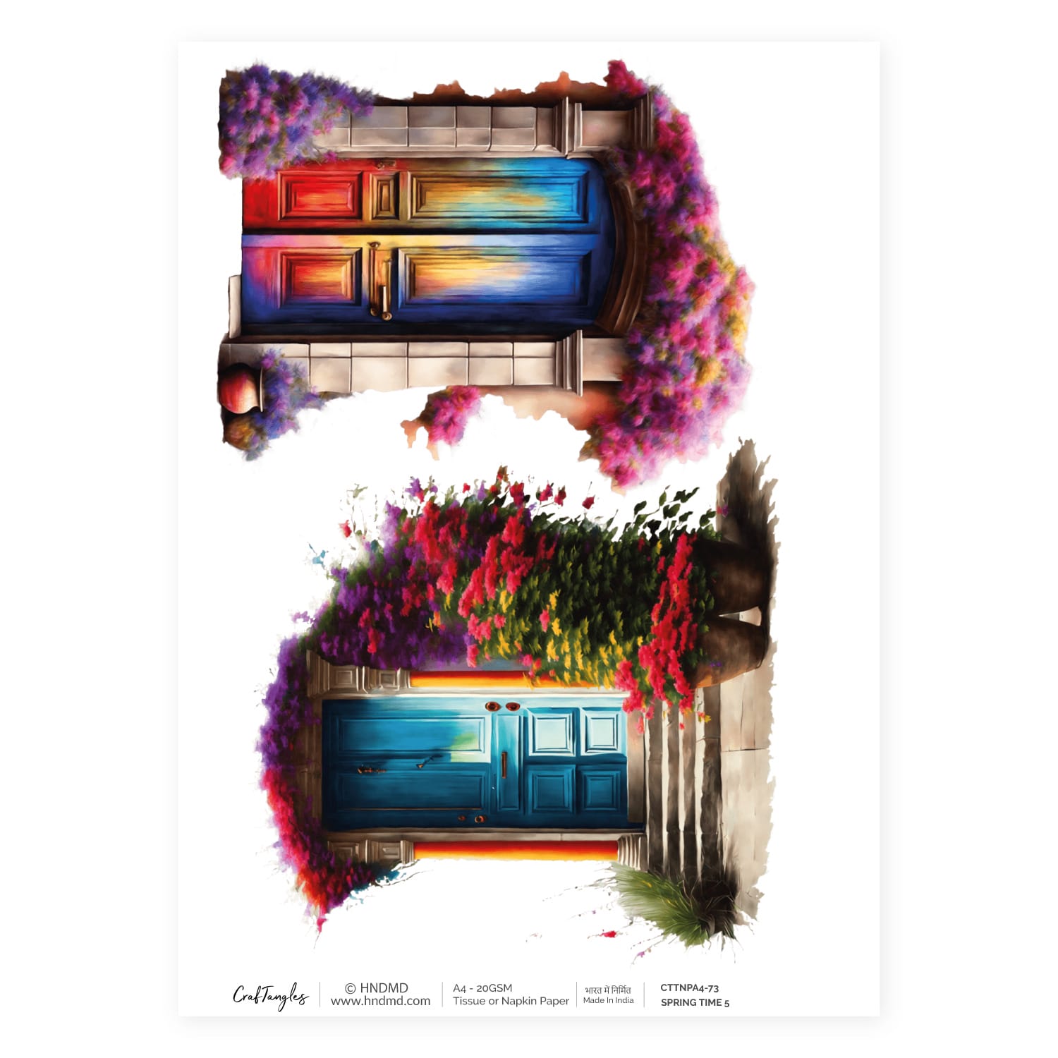 CrafTangles Decoupage Napkin / Tissue / Collage Paper - Spring Time 5 73 Spring Time 5 CrafTangles Tissue napkin paper CrafTangles Decoupage Napkin / Tissue / Collage Paper - Spring Time 5