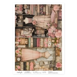 CrafTangles Decoupage Napkin / Tissue / Collage Paper - Shabby Chic Dressforms 1