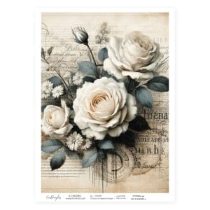 CrafTangles Decoupage Napkin / Tissue / Collage Paper - Vintage Flowers 5