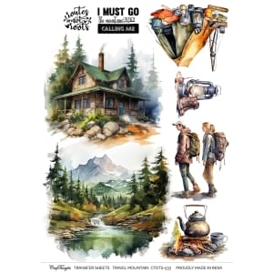 CrafTangles A4 Transfer It Sheets - Travel Mountain