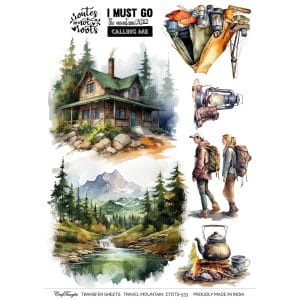 CrafTangles A4 Transfer It Sheets - Travel Mountain