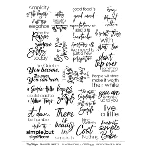 CrafTangles A4 Transfer It Sheets - Motivational Quotes 4