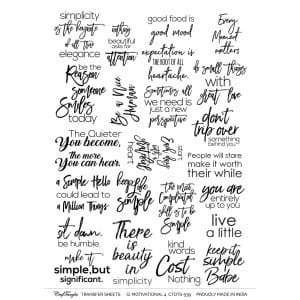 CrafTangles A4 Transfer It Sheets - Motivational Quotes 4