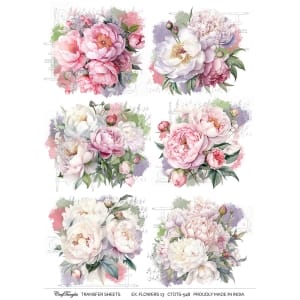 CrafTangles A4 Transfer It Sheets - Exotic Flowers 13