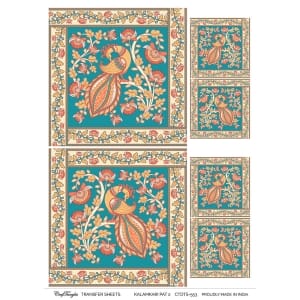 CrafTangles A4 Transfer It Sheets - Kalamkari Pattern 2