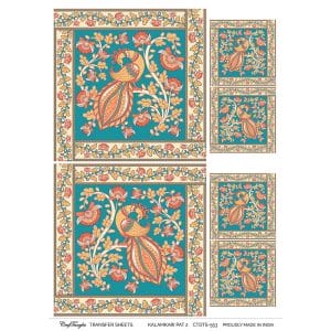 CrafTangles A4 Transfer It Sheets - Kalamkari Pattern 2
