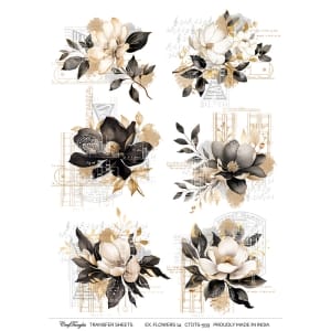 CrafTangles A4 Transfer It Sheets - Exotic Flowers 14