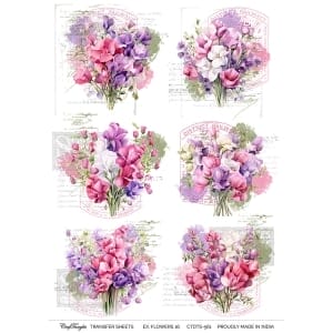 CrafTangles A4 Transfer It Sheets - Exotic Flowers 16
