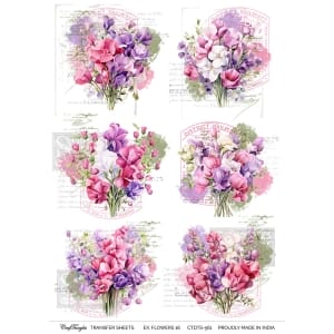 CrafTangles A4 Transfer It Sheets - Exotic Flowers 16
