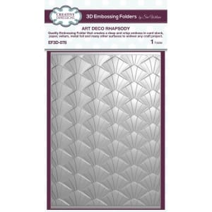 Creative Expressions 3D Embossing Folder 5"X7" - Art Deco Rhapsody
