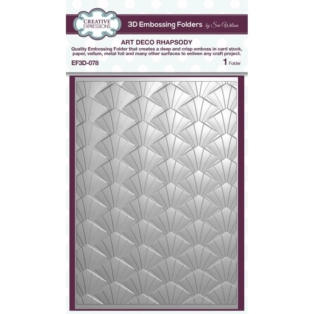 Creative Expressions 3D Embossing Folder 5"X7" - Art Deco Rhapsody Creative Expressions 3D Embossing Folder EF3D 078 Creative Expressions 3D Embossing Folder 5"X7" - Art Deco Rhapsody