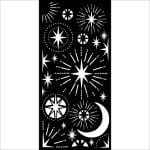 Stamperia Stencil 4.72"X9.84" - Christmas Stars And Moon