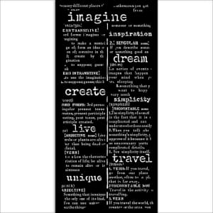 Stamperia Create Happiness Stencil 4.72"X9.84" by Vicki - Secret Diary Dictionary