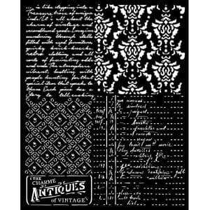 Stamperia Stencil 20 by 25 cm - Brocante Antiques Mixed Patterns