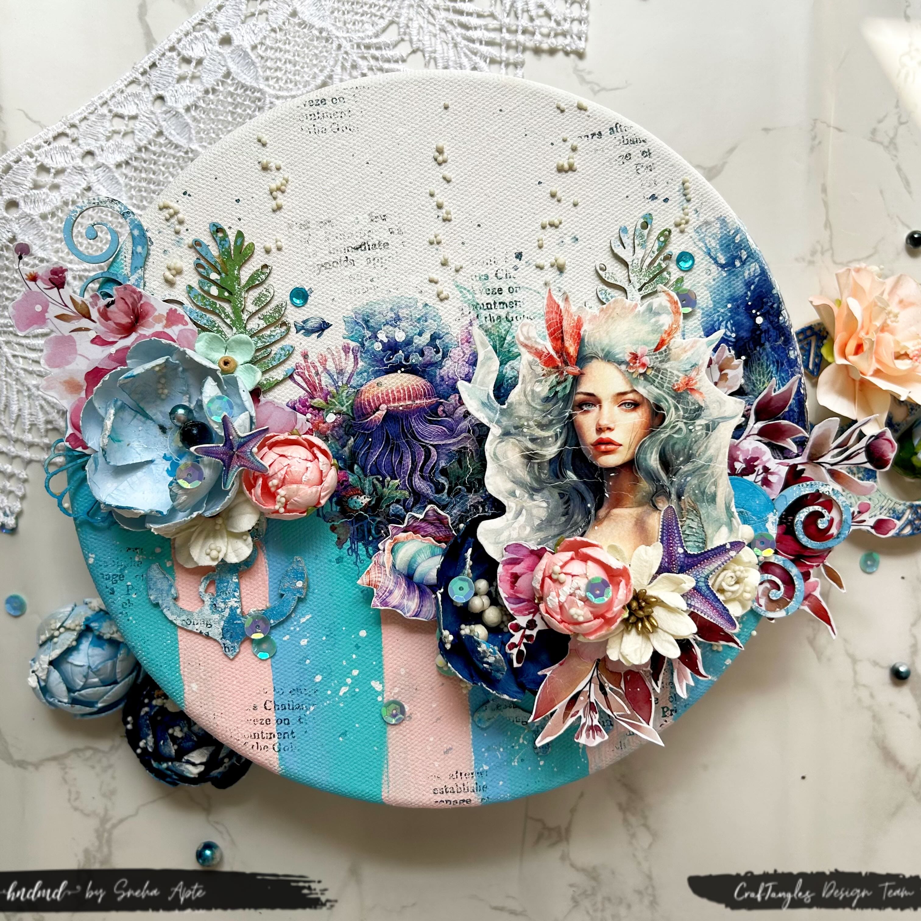 CrafTangles A4 Transfer It Sheets - Mermaid Dreams Transfers CrafTanlges Sample 14 Transfers_CrafTanlges_Sample_14