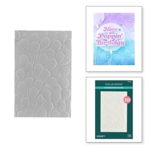 Spellbinders 3D Embossing Folder 5.5"X8.5" - Floating Balloons