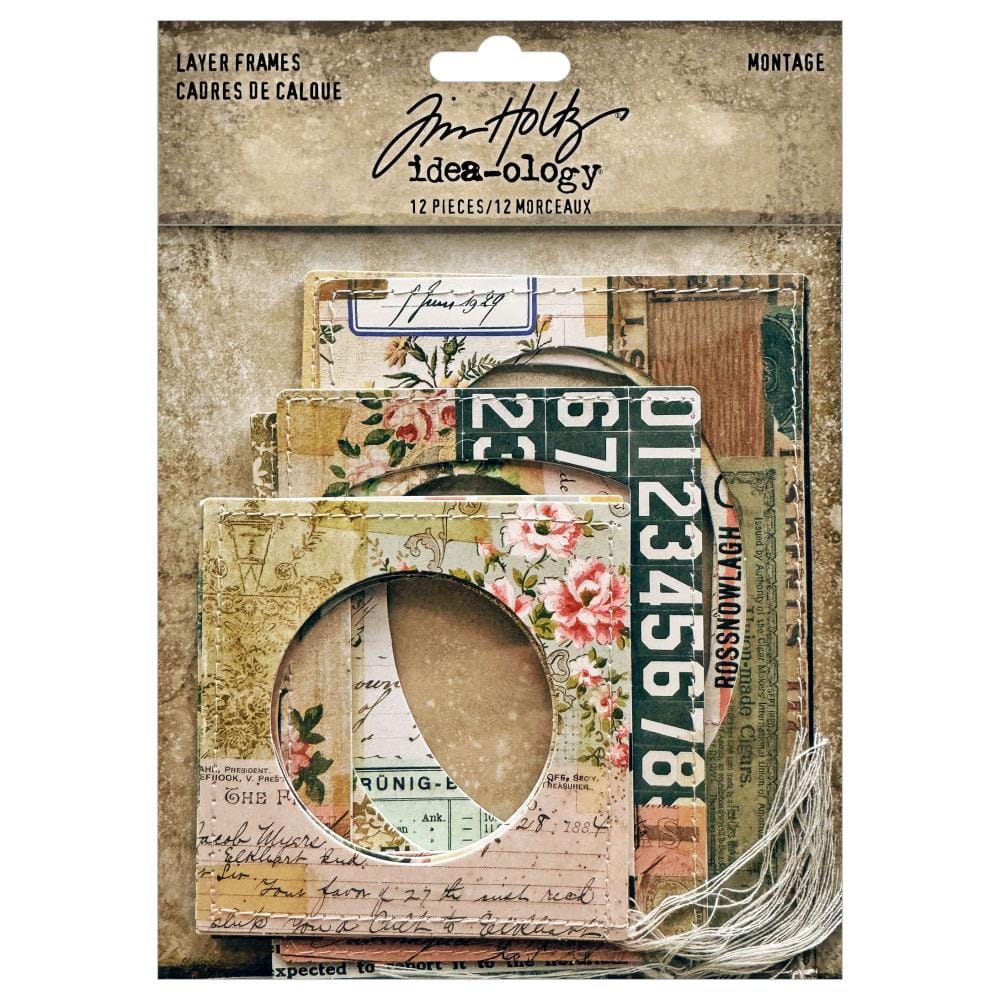 Tim Holtz Idealogy Layer Frames 12/Pkg - Montage tim holtz idealogy frames TH94372 Tim Holtz Idealogy Layer Frames 12/Pkg - Montage