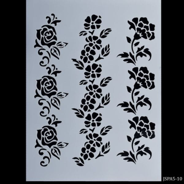 A5 Stencil - Floral Borders (JSPA5N-10)