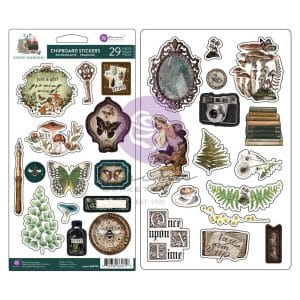 Prima Marketing Chipboard Stickers 29/Pkg - Nature Academia