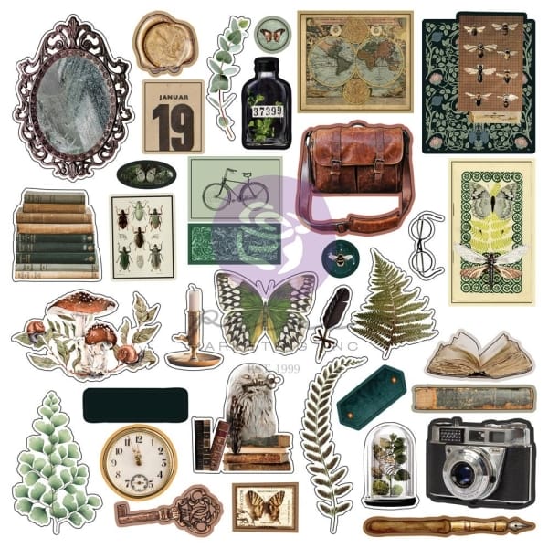 Prima Marketing Ephemera 70/Pkg - Nature Academia 1