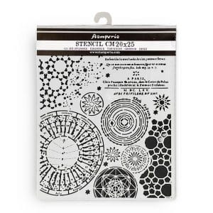 Stamperia Stencil 20 by 25 cm - Fortune Macrocosm Mixed Patterns