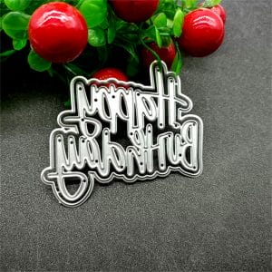 Steel Cutting Dies - Happy Birthday (LC1266) (Word and shadow die)