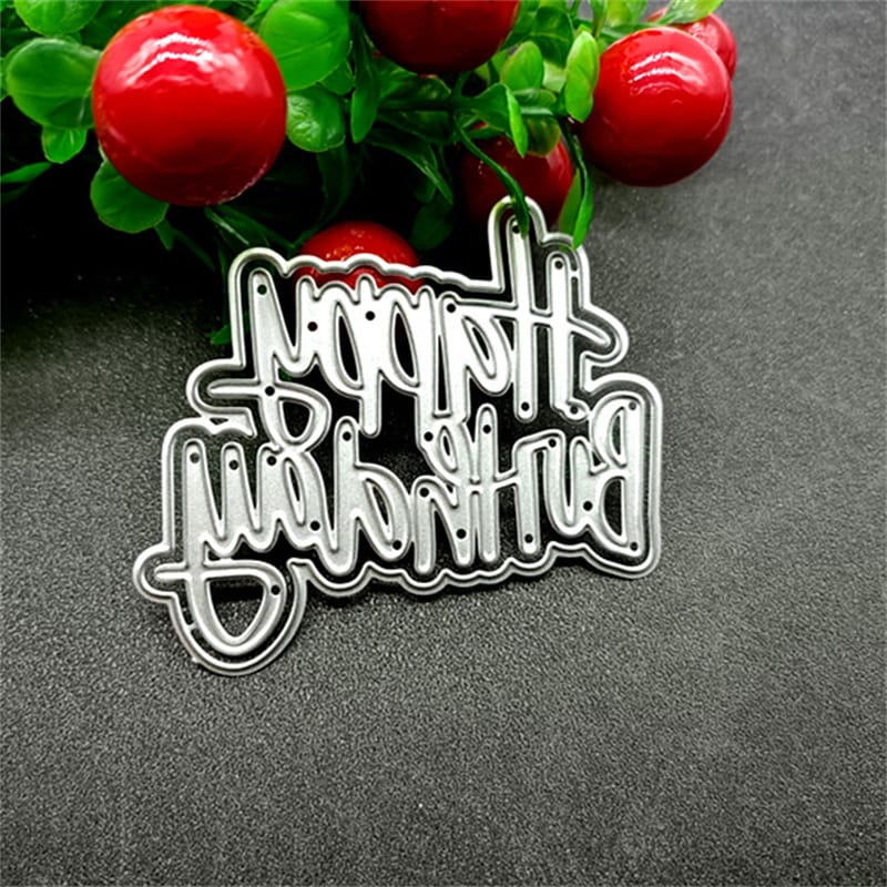 Steel Cutting Dies - Happy Birthday (LC1266) (Word and shadow die) LC1266 steel cutting dies Scrapbooking Steel Cutting Dies - Happy Birthday (LC1266) (Word and shadow die)