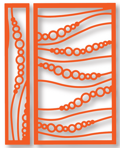 Steel Cutting Dies - Grid with Circles (Set of 2 dies)