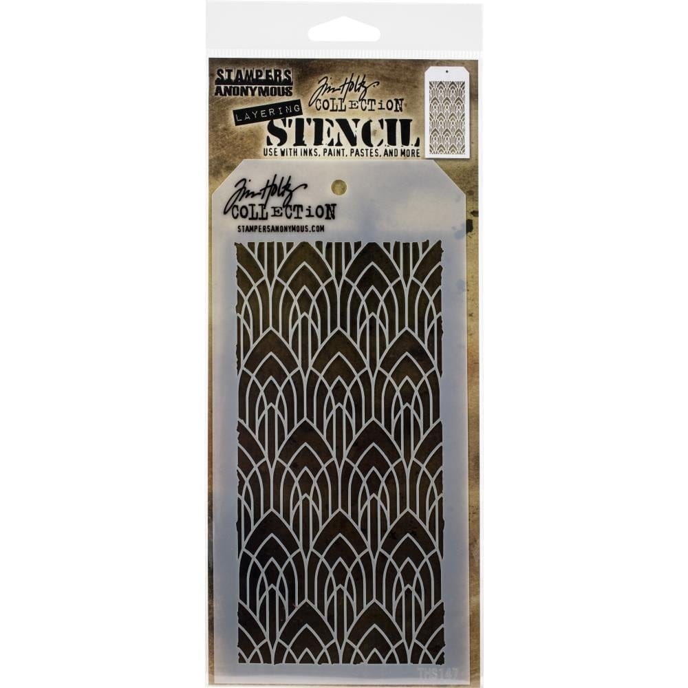 Tim Holtz Layering Stencil - Deco Arch THS147 tim holtz stencil Tim Holtz Layering Stencil - Deco Arch