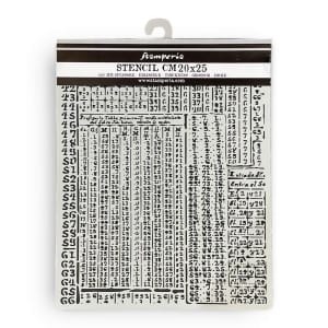 Stamperia Stencil 20 by 25 cm - Fortune Hieroglyphic