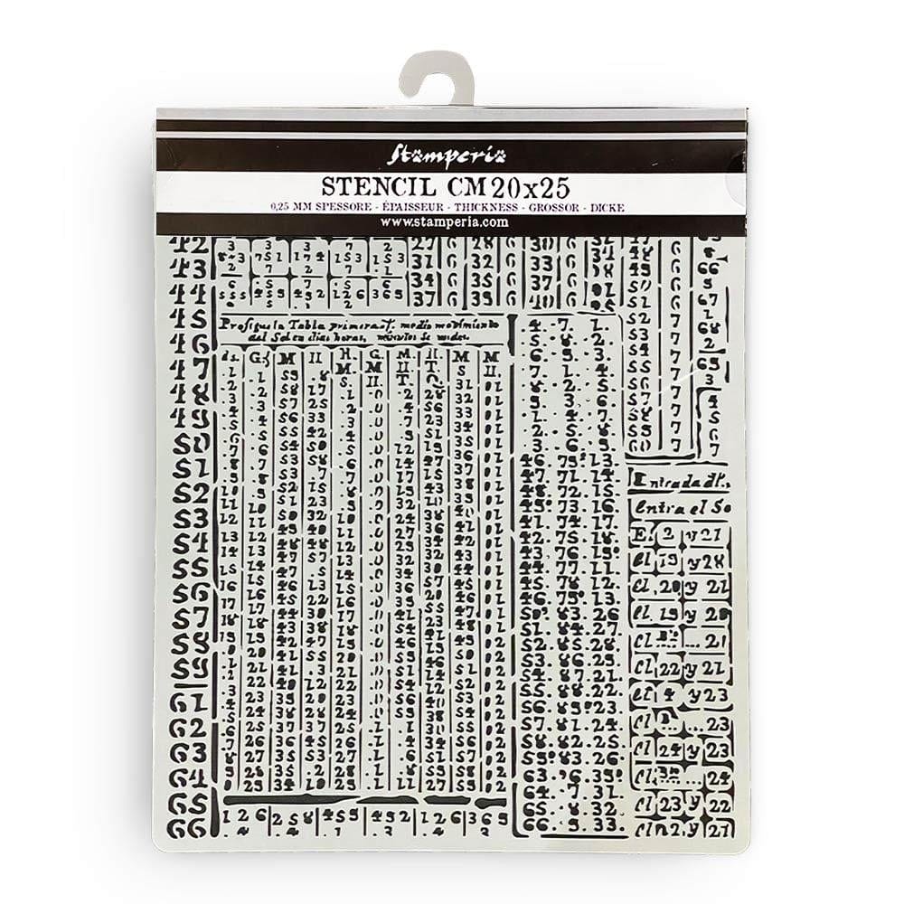 Stamperia Stencil 20 by 25 cm - Fortune Hieroglyphic kstd165 stamperia stencil Stamperia Stencil 20 by 25 cm - Fortune Hieroglyphic