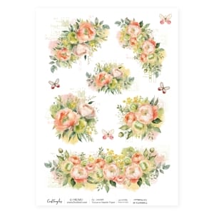 CrafTangles Decoupage Napkin / Tissue / Collage Paper - Spring Flowers 5