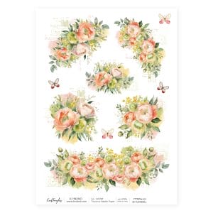 CrafTangles Decoupage Napkin / Tissue / Collage Paper - Spring Flowers 5