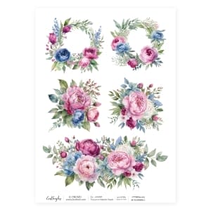 CrafTangles Decoupage Napkin / Tissue / Collage Paper - Spring Flowers 7