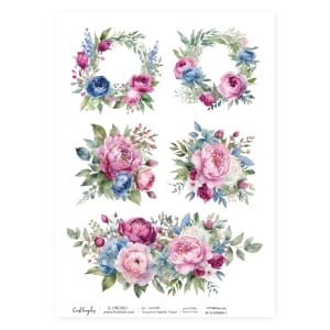 CrafTangles Decoupage Napkin / Tissue / Collage Paper - Spring Flowers 7