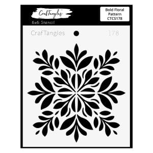 CrafTangles 6"x6" Stencil - Bold Floral Pattern