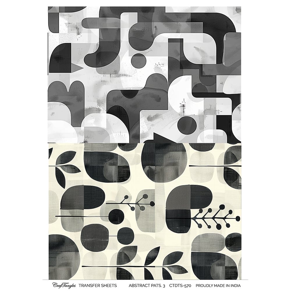CrafTangles A4 Transfer It Sheets - Abstract Patterns 3 CTDTS 570 CrafTangles transfer sheet Abstract Patterns 3 CrafTangles A4 Transfer It Sheets - Abstract Patterns 3