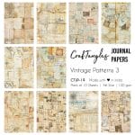 CrafTangles Journal Papers (A6 pack of 10 sheets) - Vintage Patterns 3