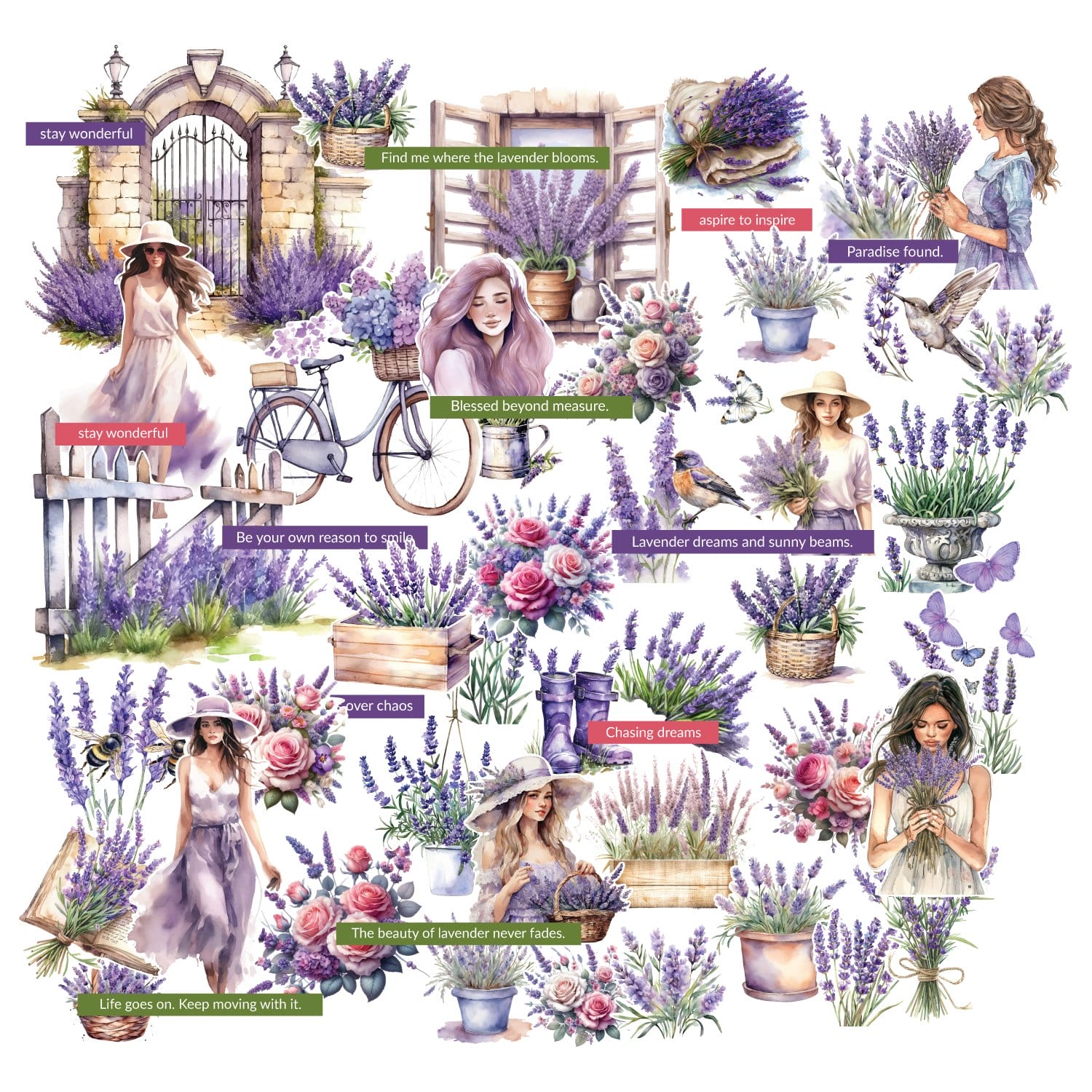 CrafTangles Precut Journal Stickers - Spring Girls 3 (Pack of 56 stickers) CTPCS 15 Spring Girls 03 CrafTangles Precut Journal Stickers 1 CrafTangles Precut Journal Stickers - Spring Girls 3 (Pack of 56 stickers)