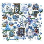 CrafTangles Precut Journal Stickers - Spring Girls 4 (Pack of 63 stickers)