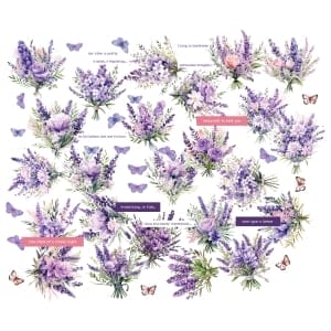 CrafTangles Precut Journal Stickers - Spring Flowers 2 (Pack of 56 stickers)