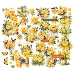 CrafTangles Precut Journal Stickers - Spring Flowers 3 (Pack of 60 stickers)