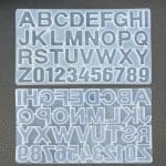 Reverse Alphabets Mould Without Holes (Front pouring)