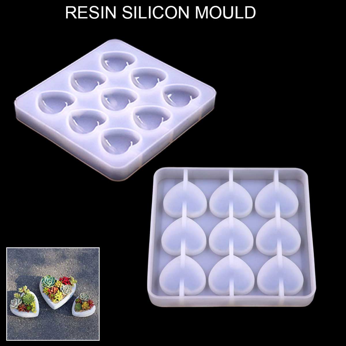 Heart Pendants Silicone Jewellery Mould (RAWS-173) Heart Pendant silicone mould Heart Pendants Silicone Jewellery Mould (RAWS-173)