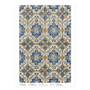 CrafTangles Decoupage Napkin / Tissue / Collage Paper - Pottery Patterns 4