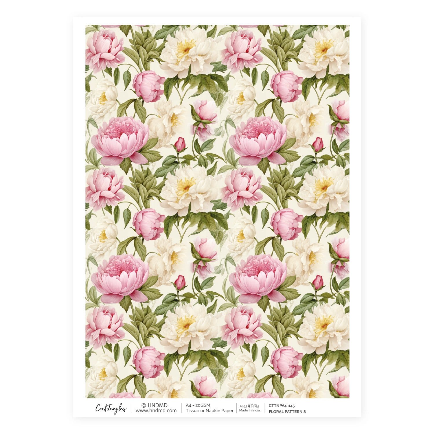 CrafTangles Decoupage Napkin / Tissue / Collage Paper - Floral Pattern 8 145 Floral Pattern 8 WIldFlowers 1 CrafTangles Tissue napkin paper CrafTangles Decoupage Napkin / Tissue / Collage Paper - Floral Pattern 8